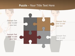 Business Woman Board PowerPoint Template