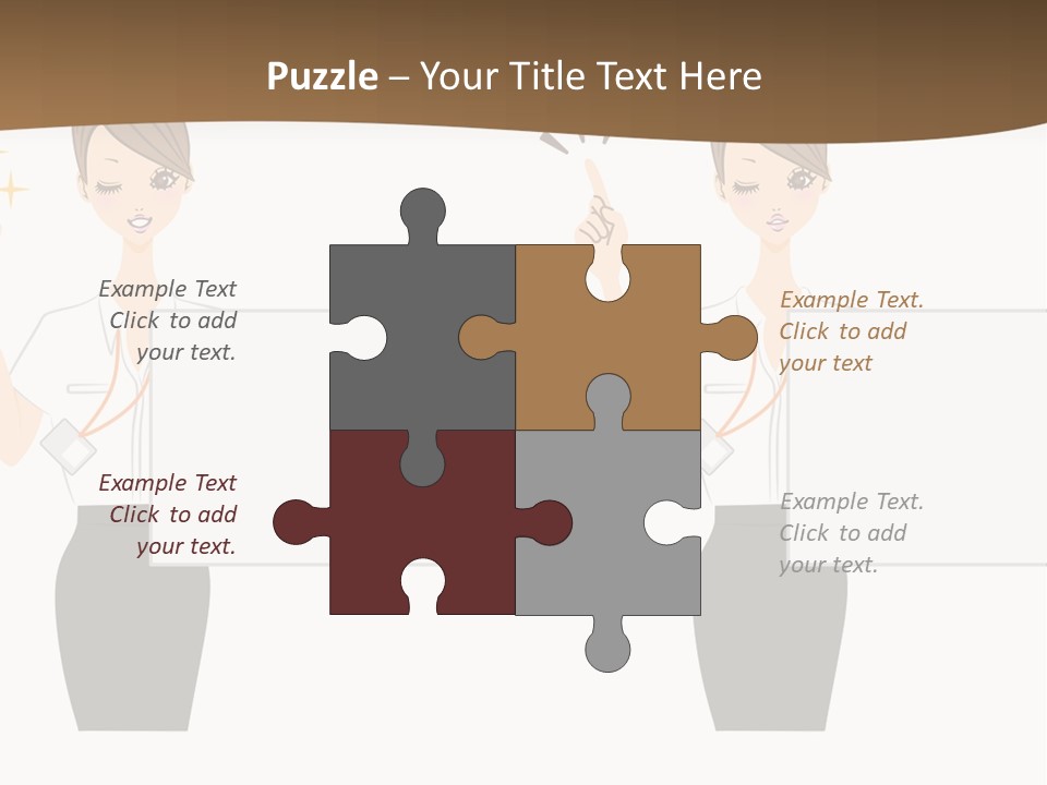 Business Woman Board PowerPoint Template