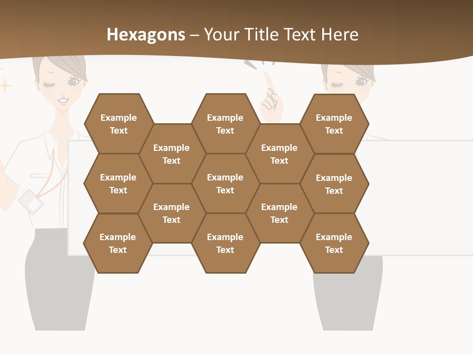 Business Woman Board PowerPoint Template