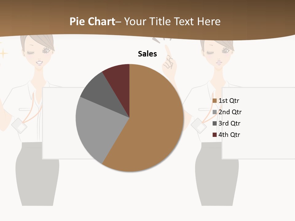 Business Woman Board PowerPoint Template