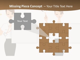 Business Woman Board PowerPoint Template