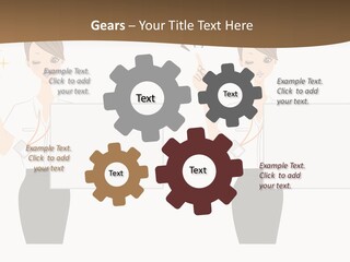 Business Woman Board PowerPoint Template
