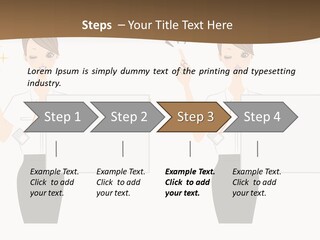 Business Woman Board PowerPoint Template