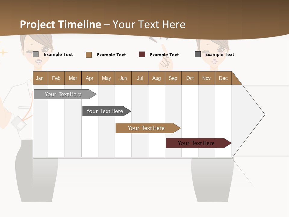 Business Woman Board PowerPoint Template