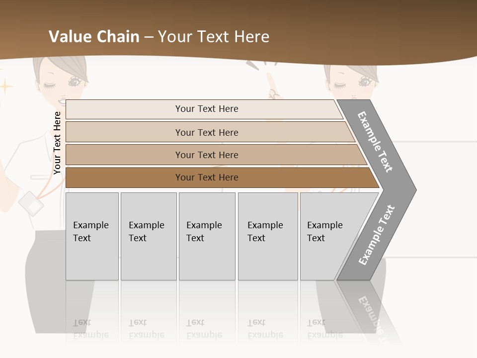 Business Woman Board PowerPoint Template