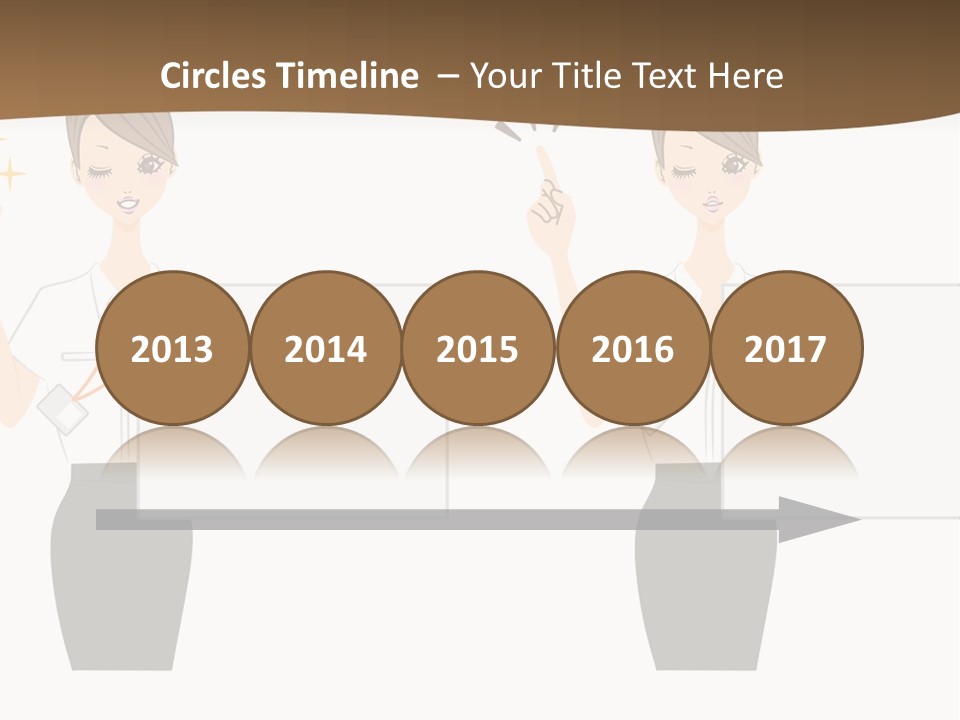 Business Woman Board PowerPoint Template