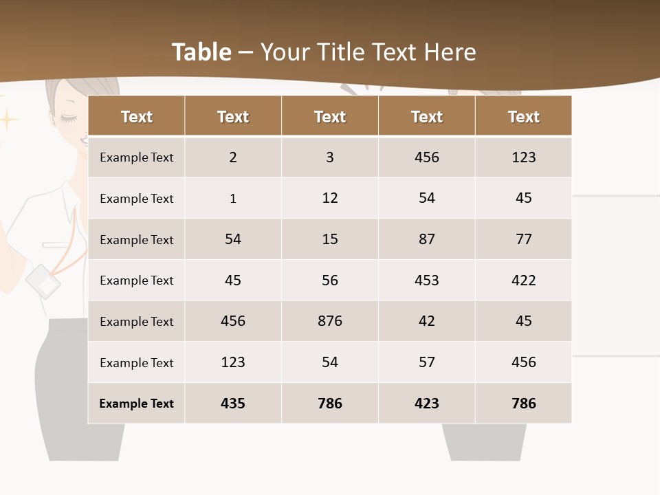 Business Woman Board PowerPoint Template