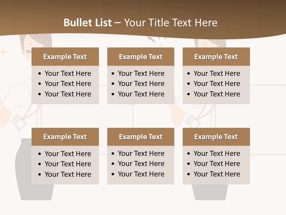Business Woman Board PowerPoint Template