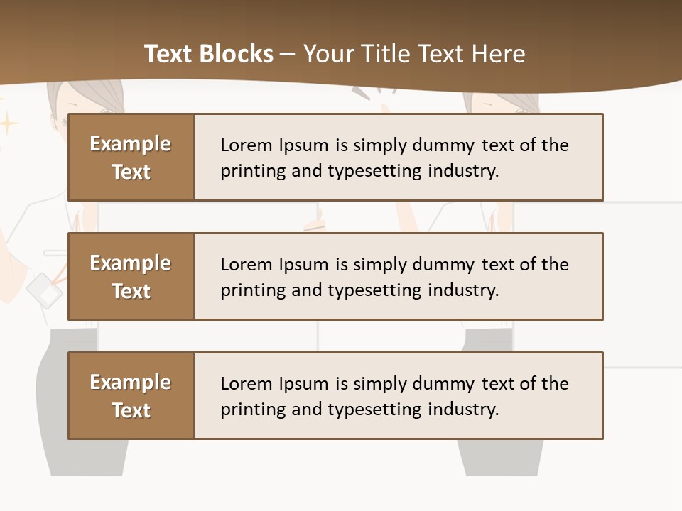 Business Woman Board PowerPoint Template
