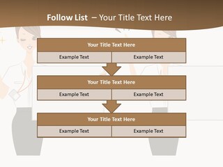Business Woman Board PowerPoint Template