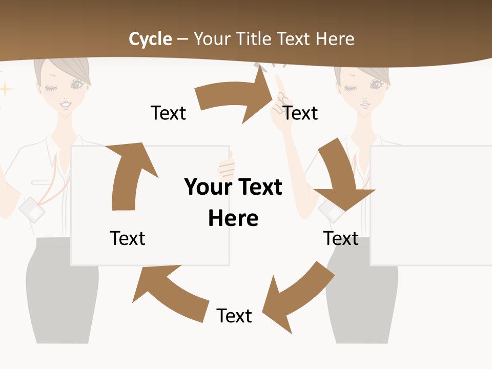 Business Woman Board PowerPoint Template