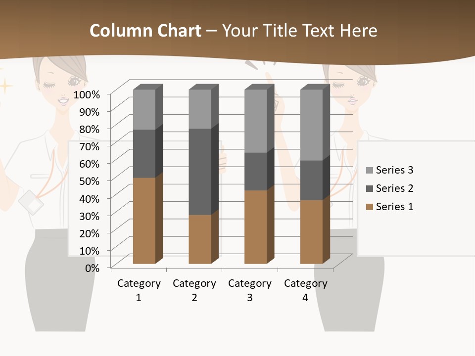 Business Woman Board PowerPoint Template