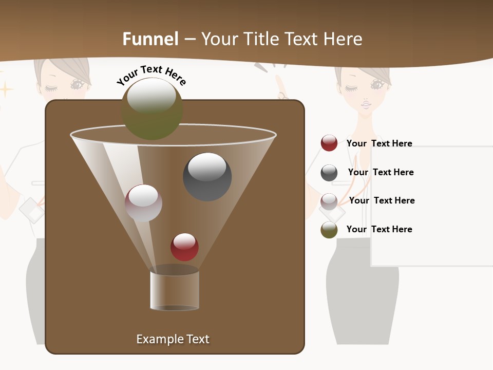 Business Woman Board PowerPoint Template