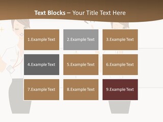 Business Woman Board PowerPoint Template
