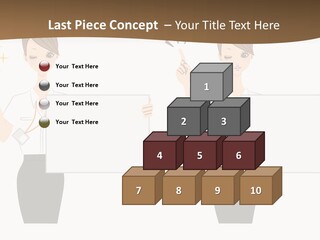Business Woman Board PowerPoint Template
