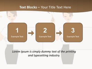 Business Woman Board PowerPoint Template