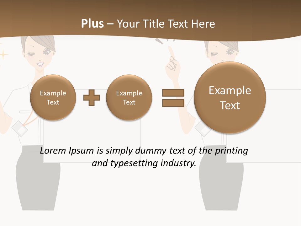Business Woman Board PowerPoint Template