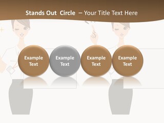 Business Woman Board PowerPoint Template