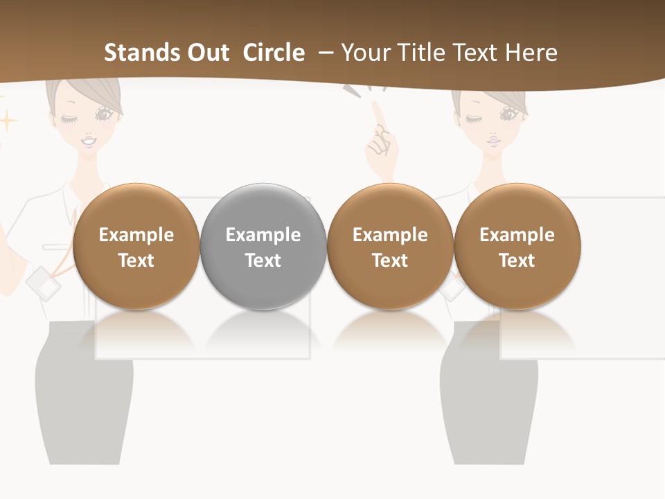 Business Woman Board PowerPoint Template