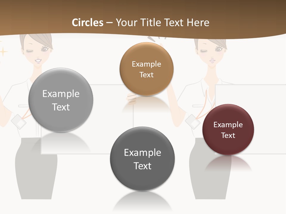 Business Woman Board PowerPoint Template