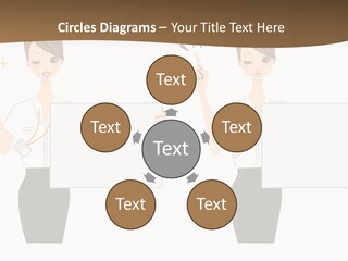 Business Woman Board PowerPoint Template