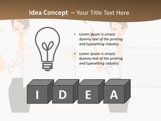 Business Woman Board PowerPoint Template