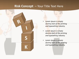Business Woman Board PowerPoint Template