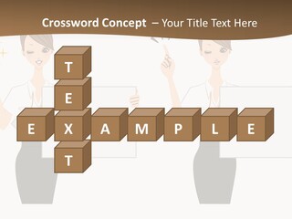 Business Woman Board PowerPoint Template