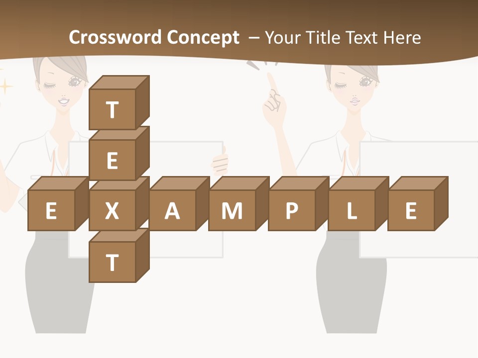 Business Woman Board PowerPoint Template
