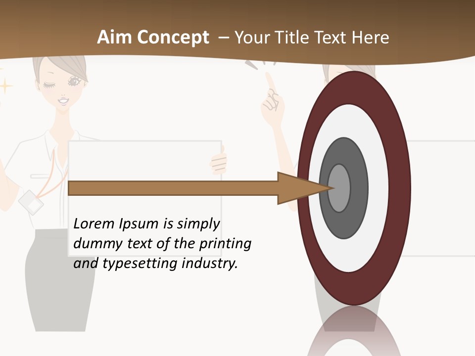 Business Woman Board PowerPoint Template