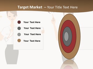 Business Woman Board PowerPoint Template