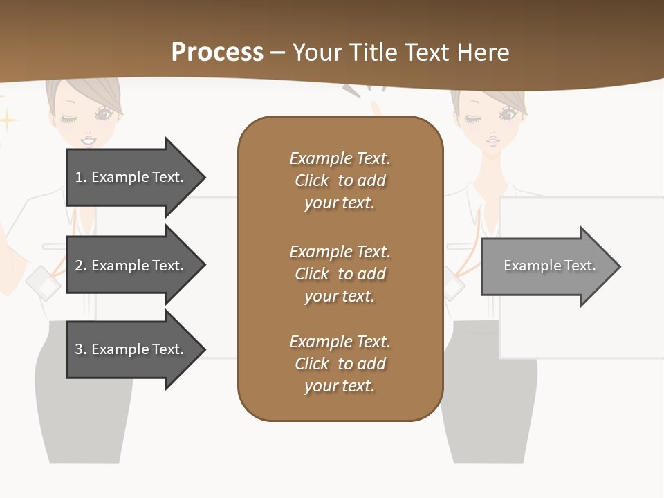 Business Woman Board PowerPoint Template