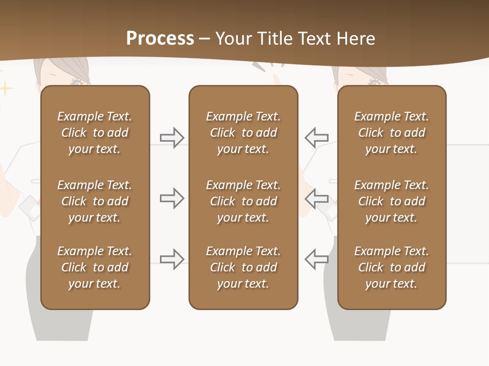 Business Woman Board PowerPoint Template