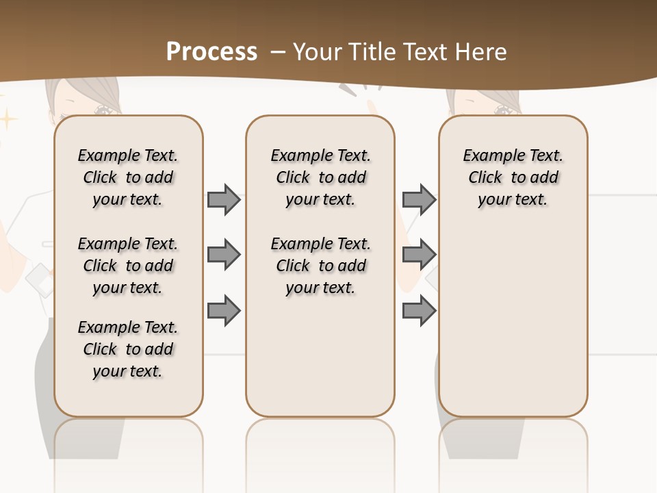 Business Woman Board PowerPoint Template