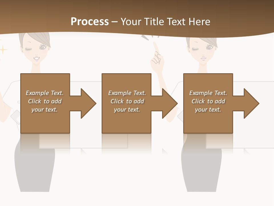 Business Woman Board PowerPoint Template