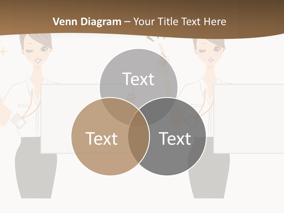 Business Woman Board PowerPoint Template