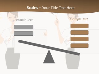 Business Woman Board PowerPoint Template