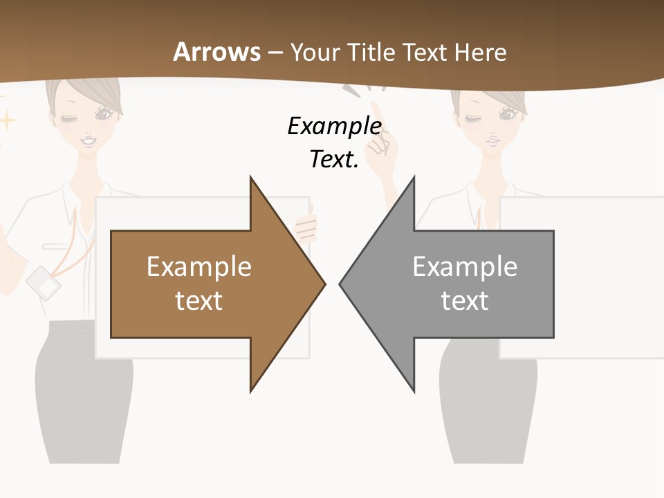 Business Woman Board PowerPoint Template