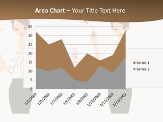 Business Woman Board PowerPoint Template