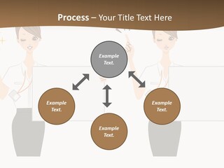 Business Woman Board PowerPoint Template