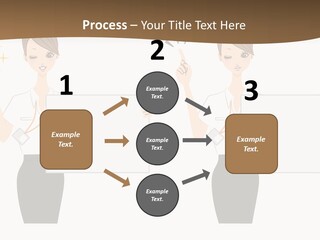Business Woman Board PowerPoint Template