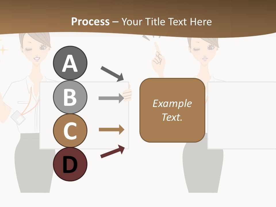 Business Woman Board PowerPoint Template