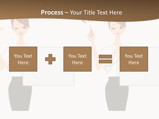 Business Woman Board PowerPoint Template