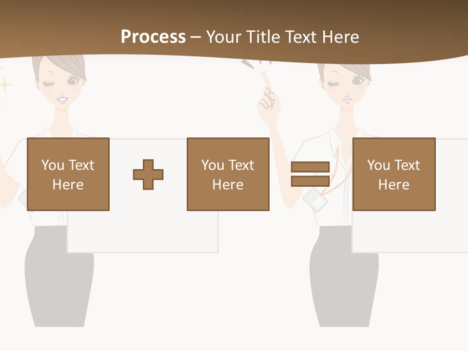 Business Woman Board PowerPoint Template