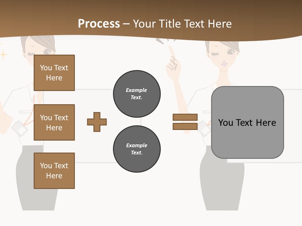 Business Woman Board PowerPoint Template