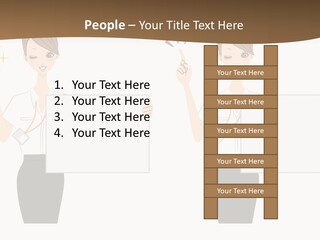Business Woman Board PowerPoint Template