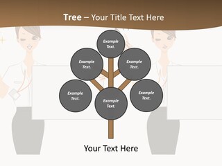 Business Woman Board PowerPoint Template
