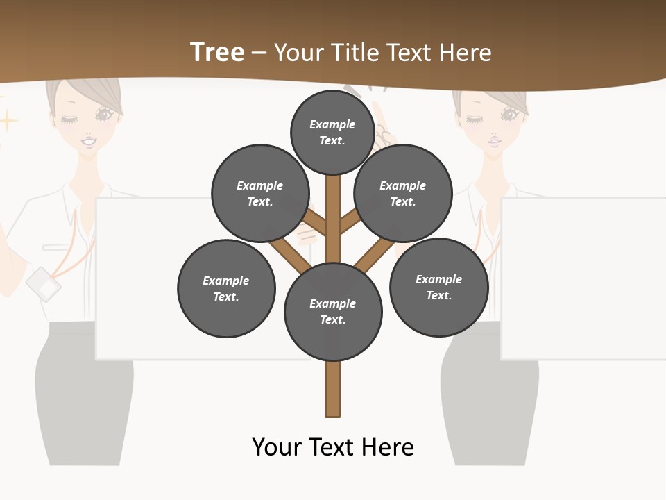 Business Woman Board PowerPoint Template