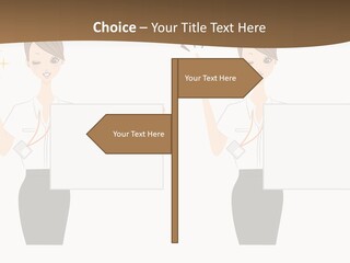 Business Woman Board PowerPoint Template