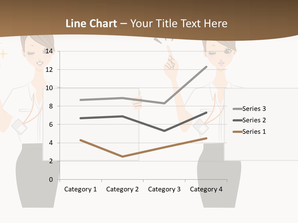 Business Woman Board PowerPoint Template
